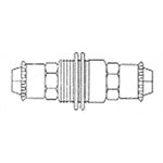 Poly-Push Nylon Bulkhead Union T3 / 8 X T3 / 8